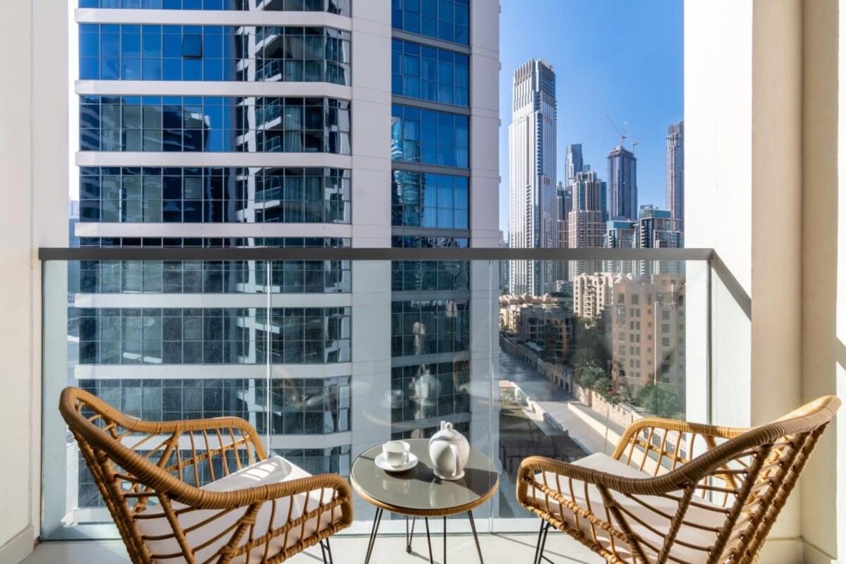 Ferienwohnung Silkhaus Design 1Bdr With Burj Khalifa View In New Tower Dubai Exterior foto